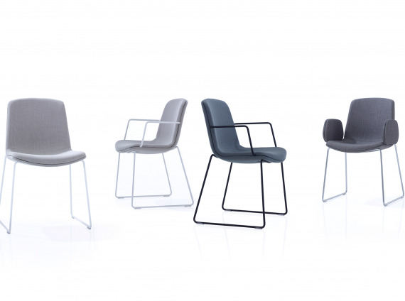 wire frame guest chairs