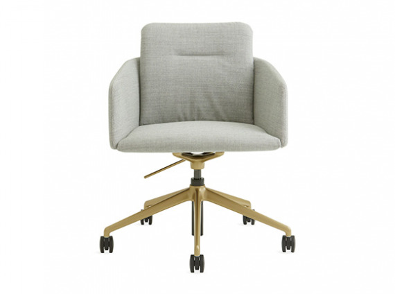 Conference chair with metal legs