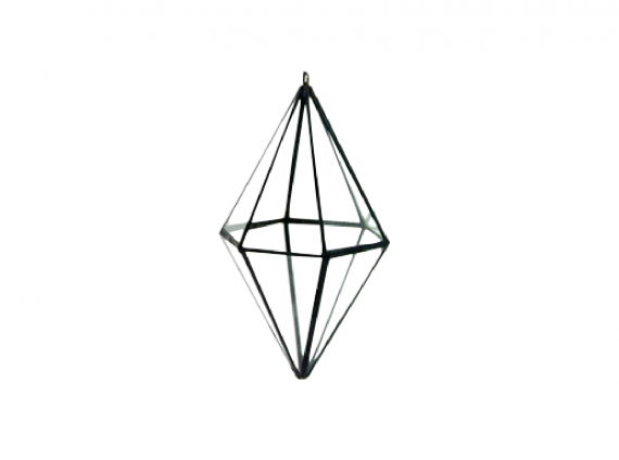 Diamond Hanging Terrarium for window